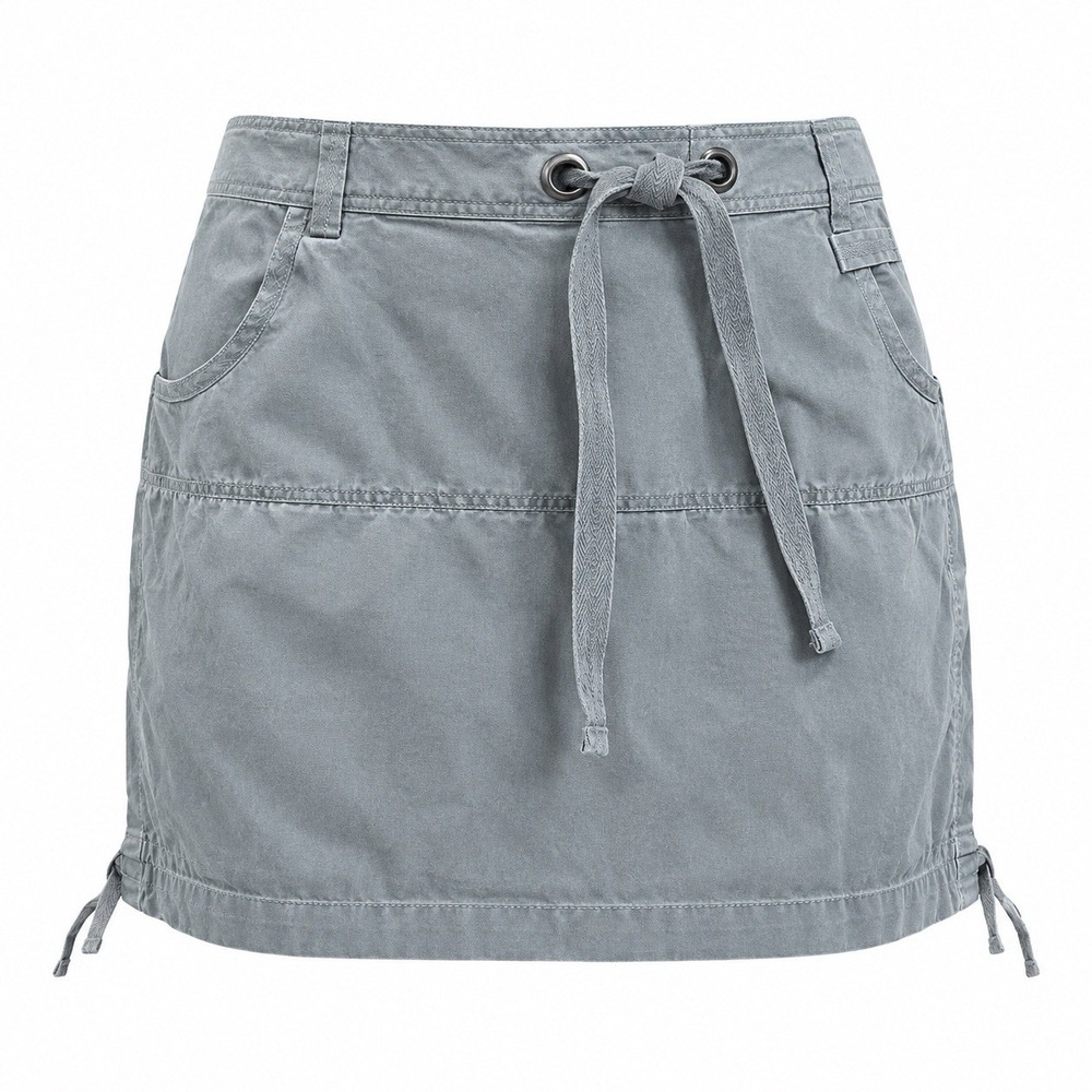 The North Face Women's L Gray Utility Cargo Mini Skirt Cotton Stretch Hiking